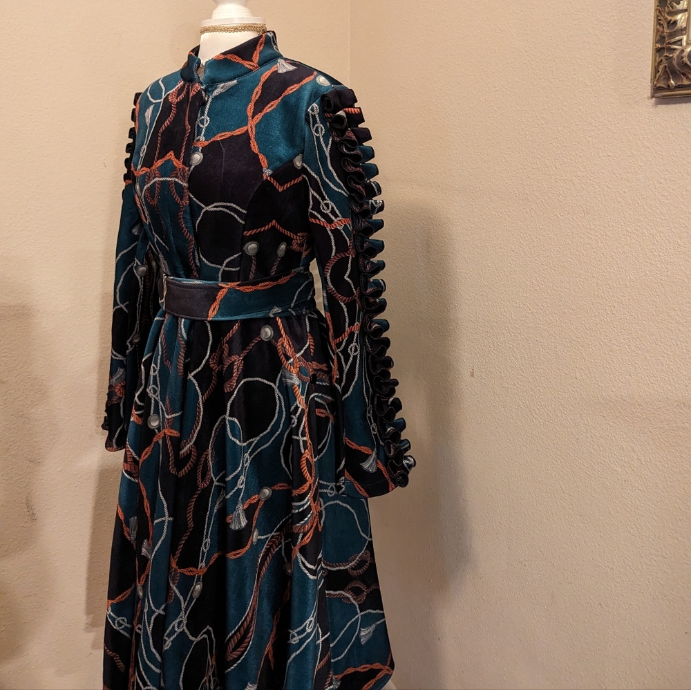 Geometrical pattern women's dress Bloomingdale's size Medium